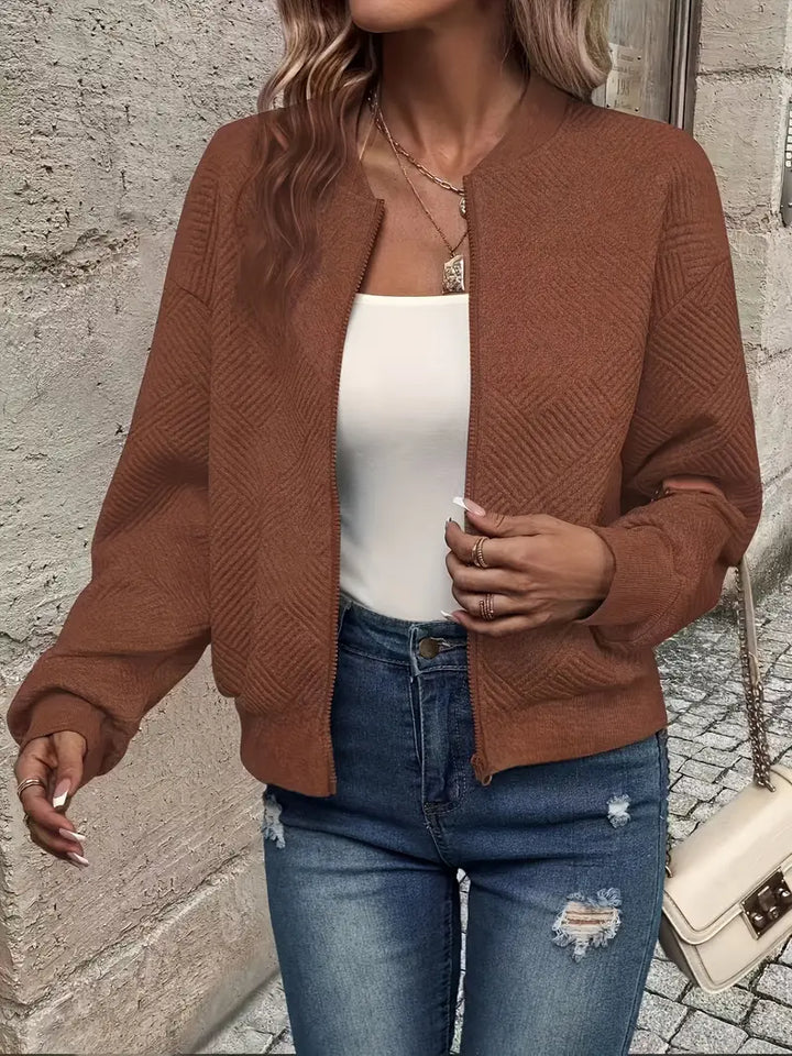 Damen Leichte Casual Jacke für den Sommer in Dunkelbraun