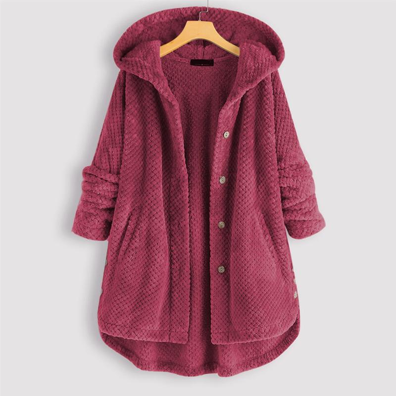 Damen Leichte Herbst-Jacke im Trench-Stil in Weinrot