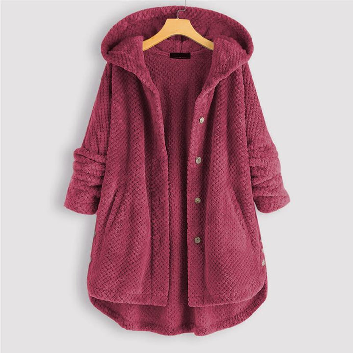 Damen Leichte Herbst-Jacke im Trench-Stil in Weinrot