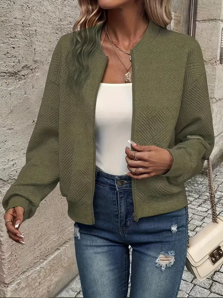 Damen Leichte Jacke für den Herbst in Olivgrün