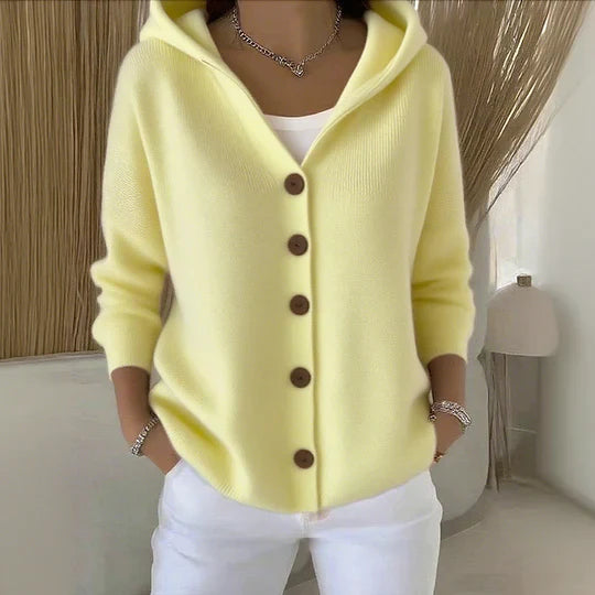 Damen Leichte Strickjacke für Übergänge in Gelb