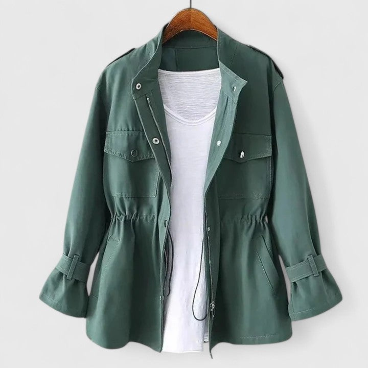 Damen Leichte Übergangsjacke für den Herbst in Grün