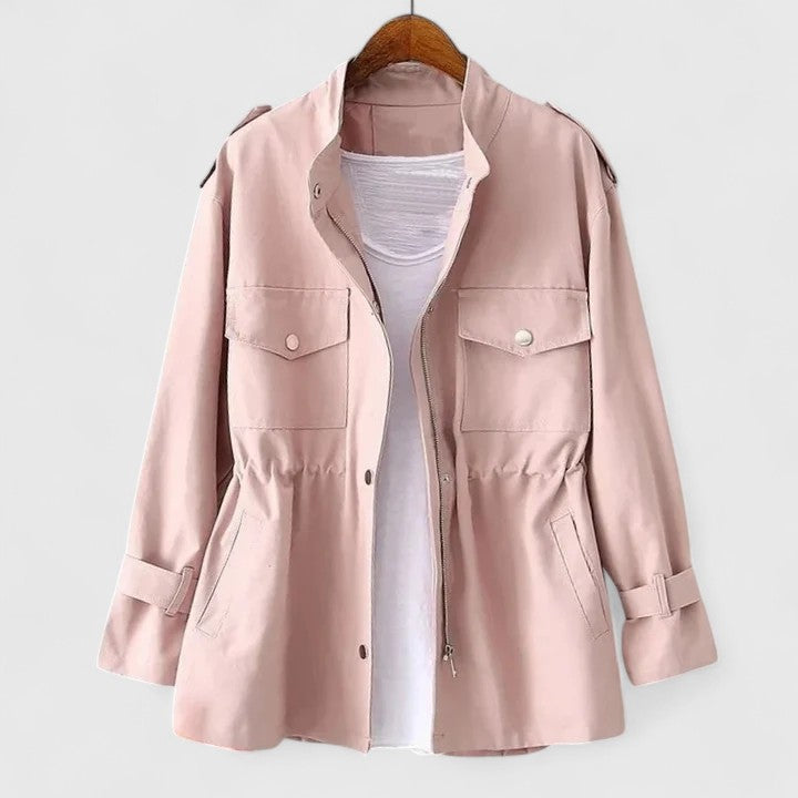 Damen Leichte Übergangsjacke für den Herbst in Rosa