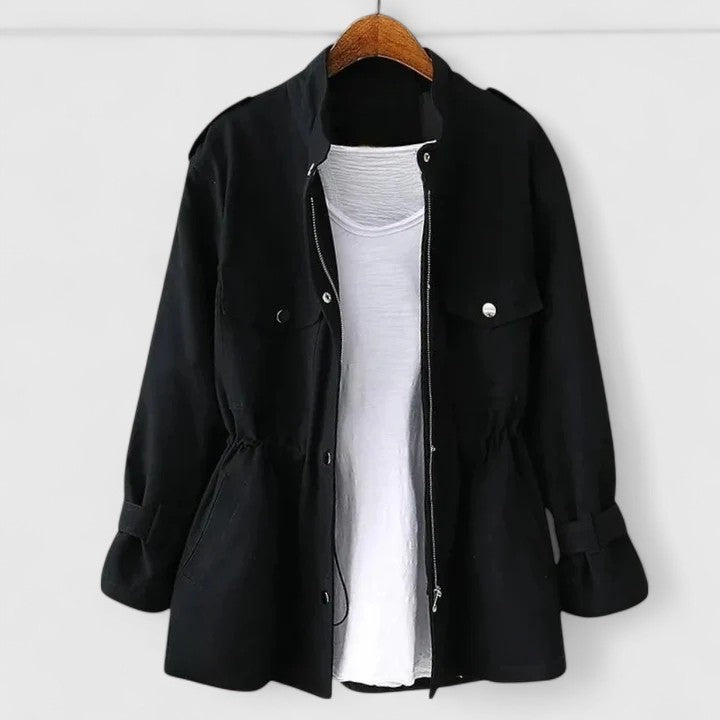 Damen Leichte Übergangsjacke für den Herbst in Schwarz