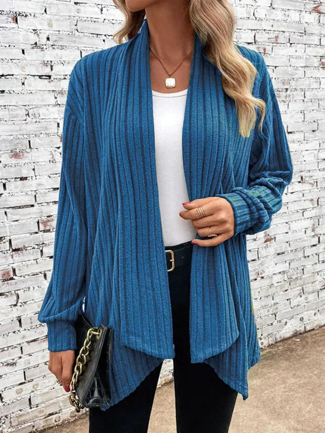 Damen Leichte Winterjacke im Cardigan-Stil in Blau