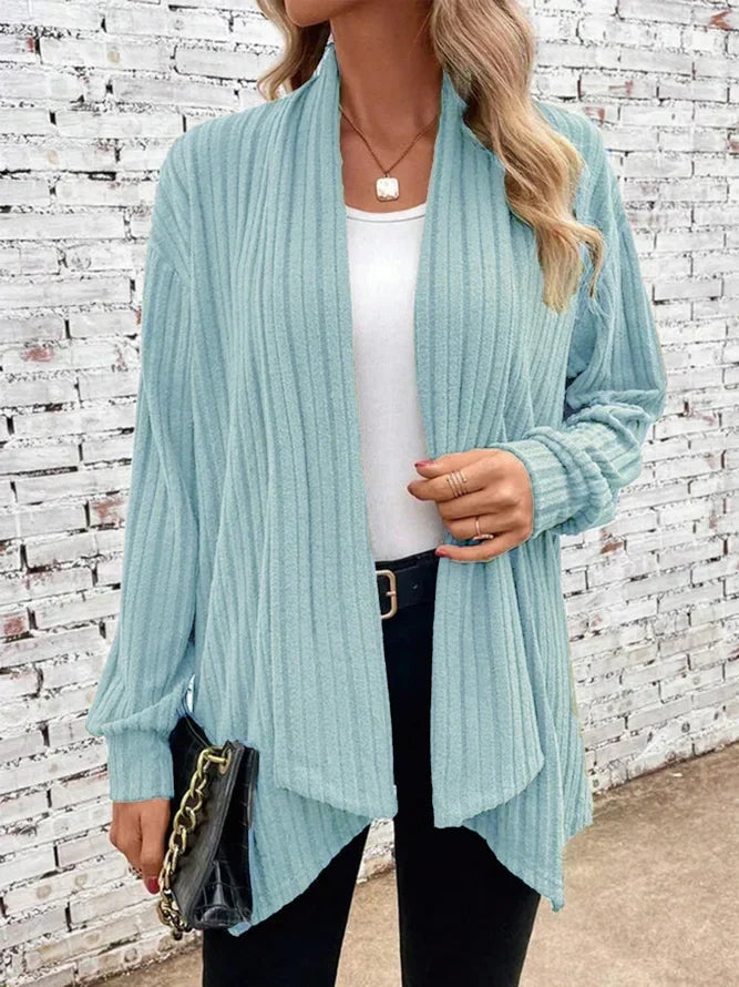 Damen Leichte Winterjacke im Cardigan-Stil in Hellblau