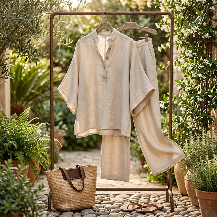 Damen Leinen Set für den Sommer (11)