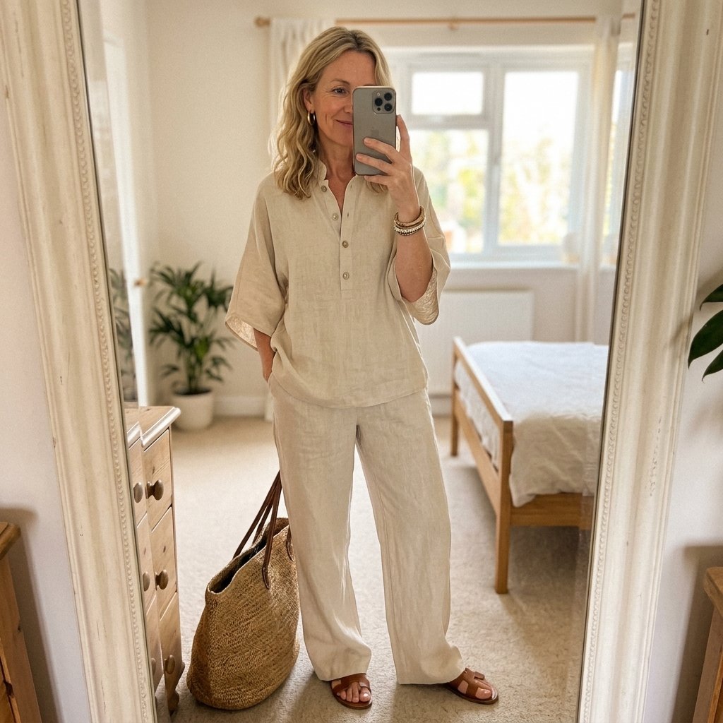 Damen Leinen Set für den Sommer (12)