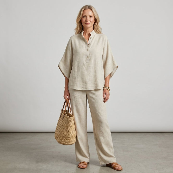 Damen Leinen Set für den Sommer (15)