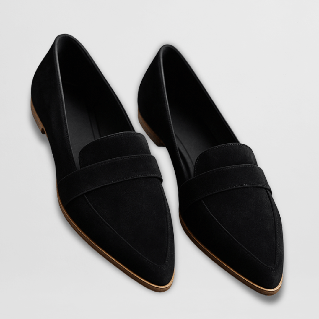 Damen Loafer aus Wildleder für Alltag in Schwarz