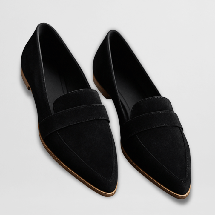 Damen Loafer aus Wildleder für Alltag in Schwarz