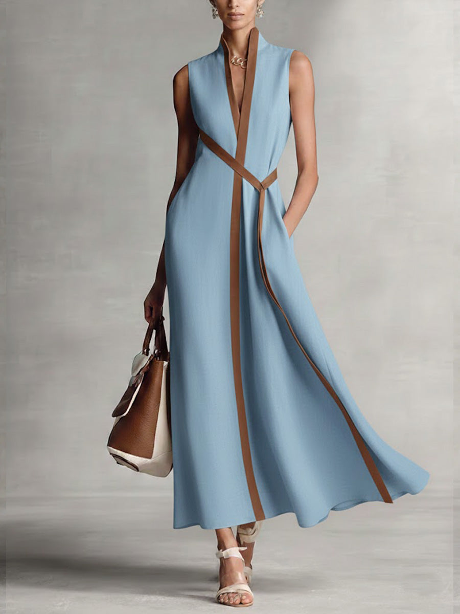 Damen Luftiges Kleid für Alltag und Brunch in Blau