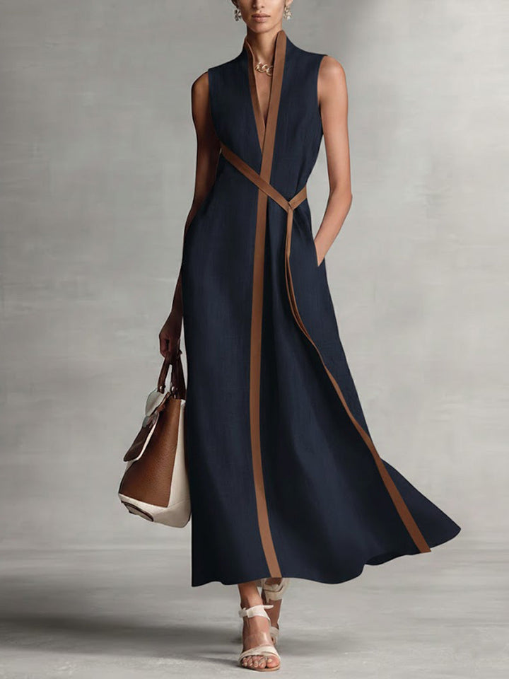 Damen Luftiges Kleid für Alltag und Brunch in Marineblau