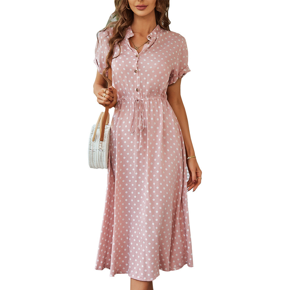Damen Luftiges Pünktchen-Midikleid (5)