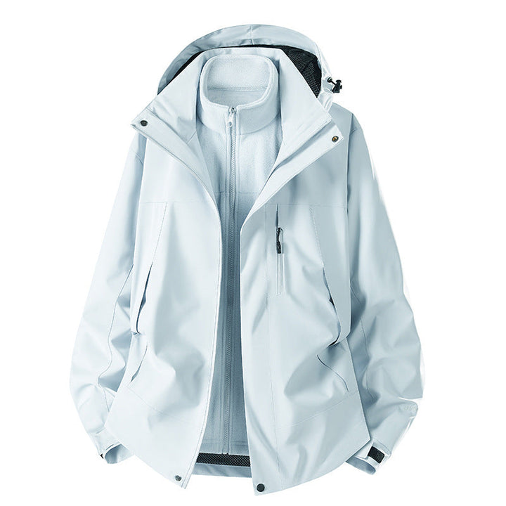 Damen Mantel mit abnehmbarer Fleece-Innenjacke für Outdoor (5)