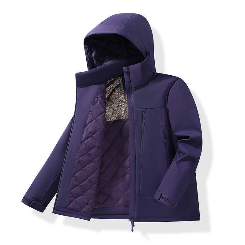 Damen Mantel mit Thermofutter für den Winter in Damen - Blaubeer-Violett