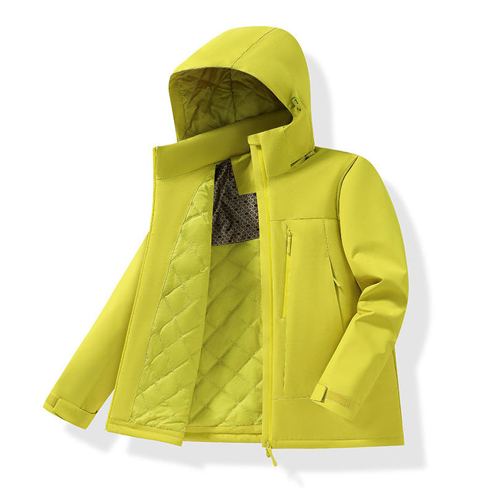 Damen Mantel mit Thermofutter für den Winter in Herren/Weidengrün