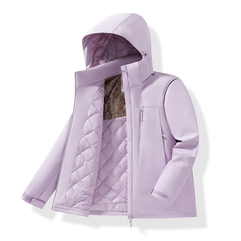 Damen Mantel mit Thermofutter für den Winter in Hibiskusrosa (Damen)