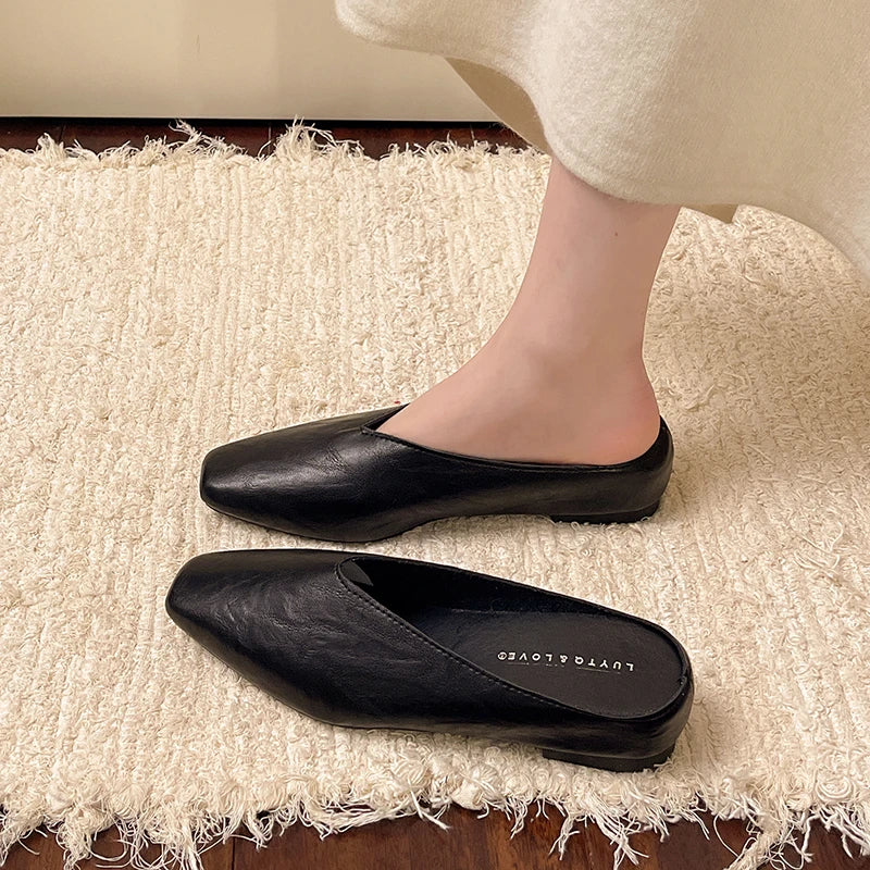 Damen Mary Jane Slip-On Lederschuhe (5)
