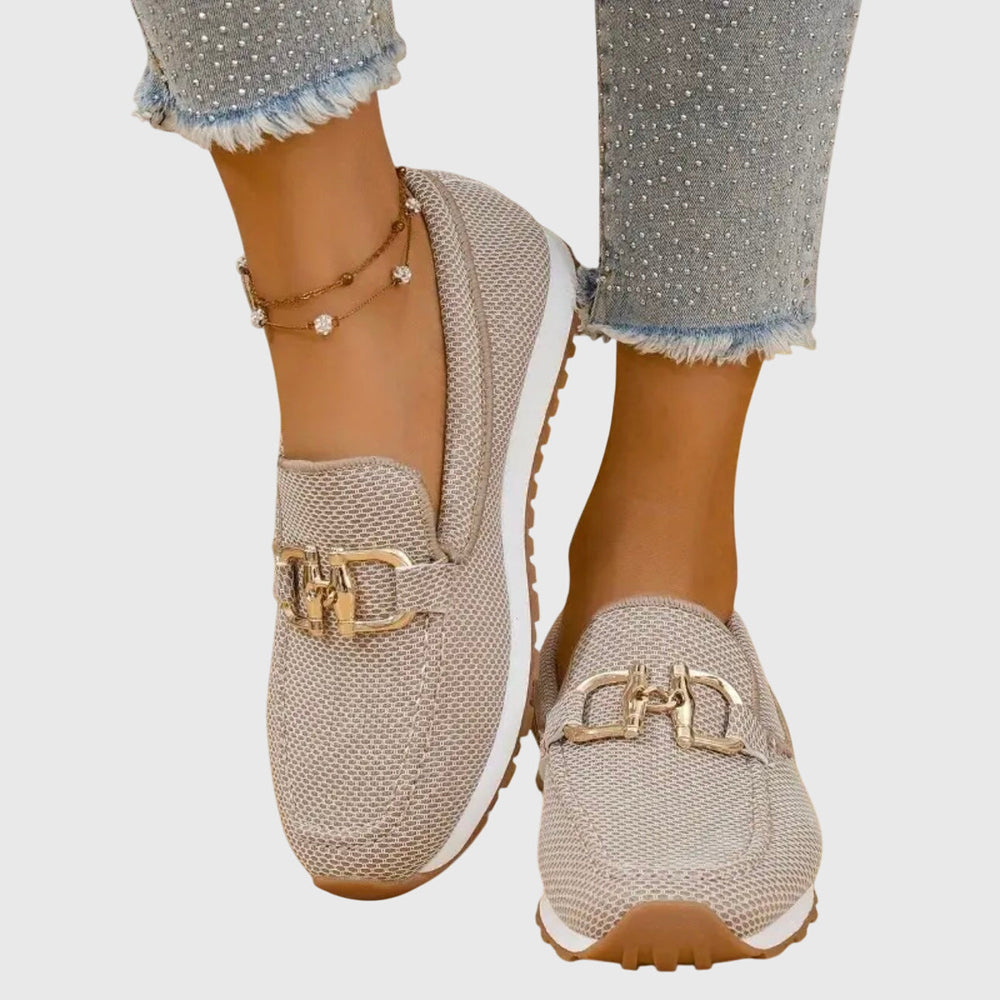 Damen Mary Janes Leichte Orthopädische Sommerschuhe in Beige