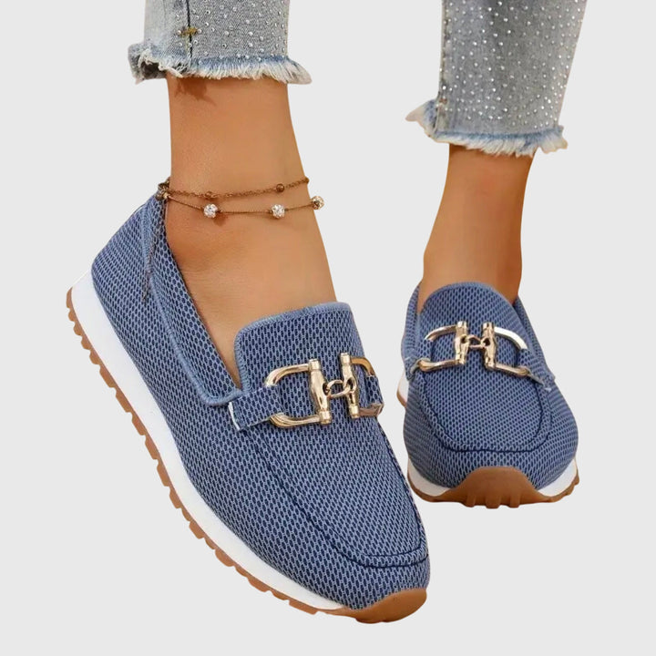 Damen Mary Janes Leichte Orthopädische Sommerschuhe in Blau