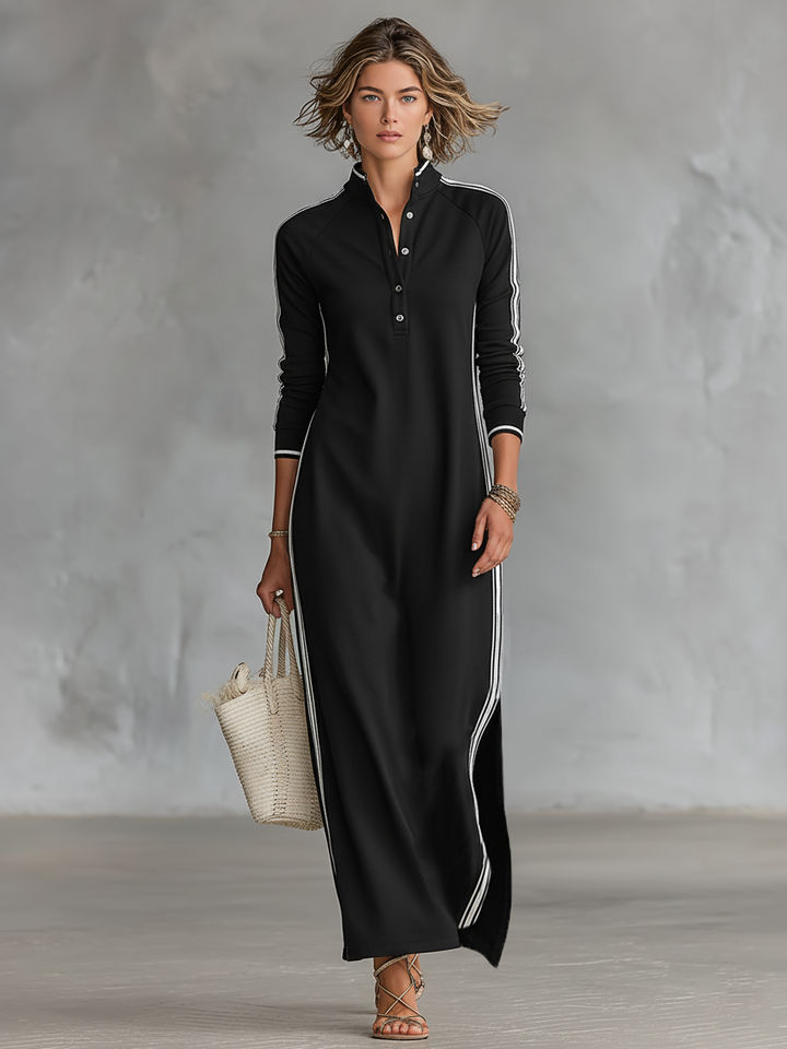 Damen Maxi Abendkleid im minimalistischen Stil (8)