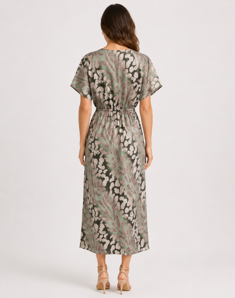 Damen Maxi Cocktailkleid mit Wickelausschnitt (3)