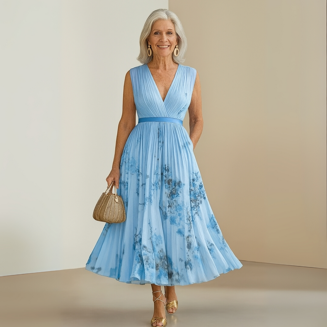 Damen Maxi Sommerkleid für festliche Anlässe in Beige 6
