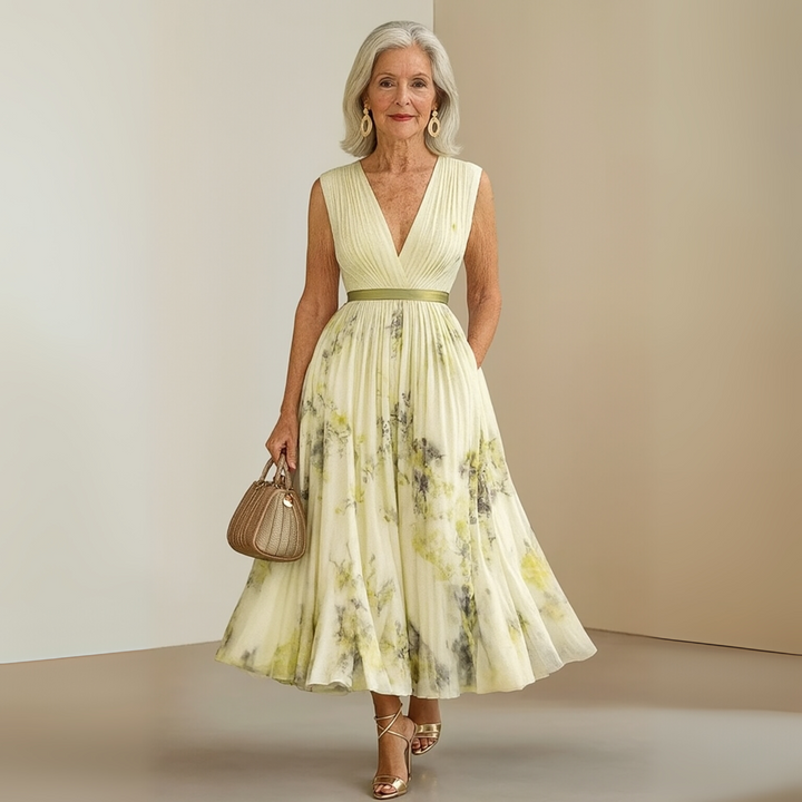 Damen Maxi Sommerkleid für festliche Anlässe in Beige 7