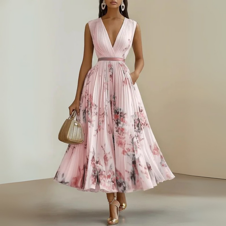 Damen Maxi Sommerkleid für festliche Anlässe in Rosa