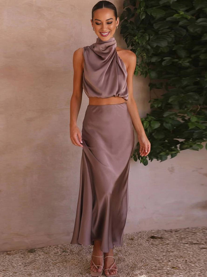 Damen Maxi Zweiteiler für Hochzeitsgäste im Sommer in Pastellgrün 2