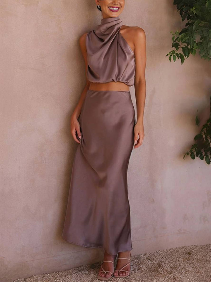 Damen Maxi Zweiteiler für Hochzeitsgäste im Sommer in Pastellgrün 3