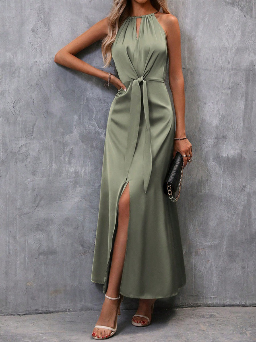 Damen Maxikleid für Hochzeitsgäste im eleganten Sommerstil in Zielony