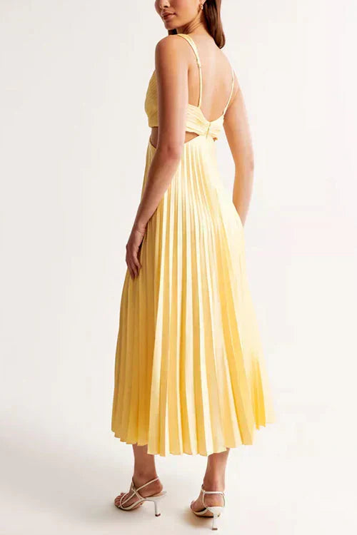 Damen Maxikleid für Hochzeitsgäste im Sommer in Gelb 2