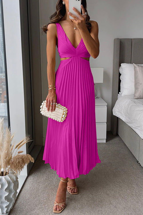 Damen Maxikleid für Hochzeitsgäste im Sommer in Rosa