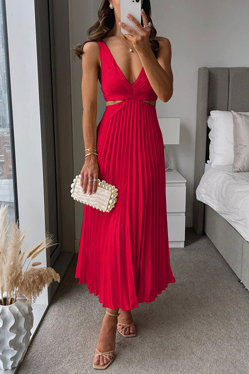 Damen Maxikleid für Hochzeitsgäste im Sommer in Rot