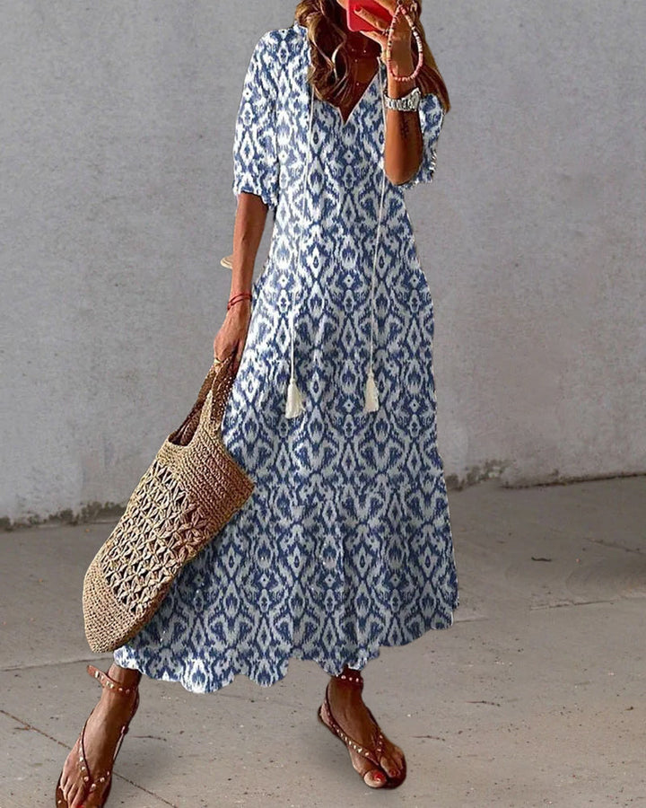Damen Maxikleid im Boho-Stil für Hochzeitsgäste in Lila 2