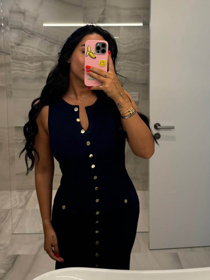 Damen Maxikleid im eleganten Stil für Hochzeitsgäste in Schwarz