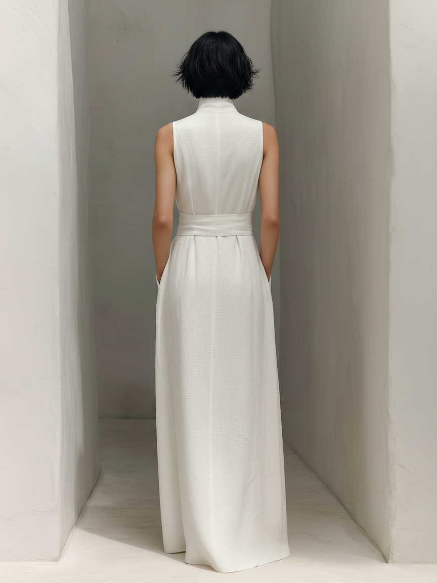 Damen Maxikleid im minimalistischen Stil für Hochzeitsgäste (2)