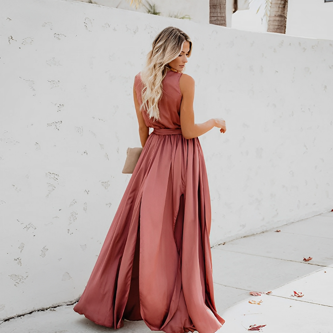 Damen Maxikleid im Wickelschnitt für Hochzeitsgäste (4)