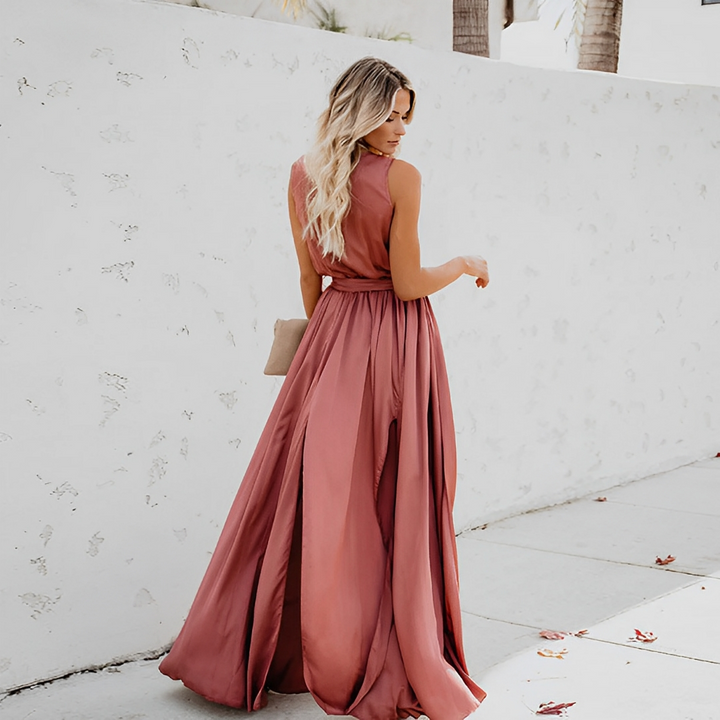 Damen Maxikleid im Wickelschnitt für Hochzeitsgäste (4)