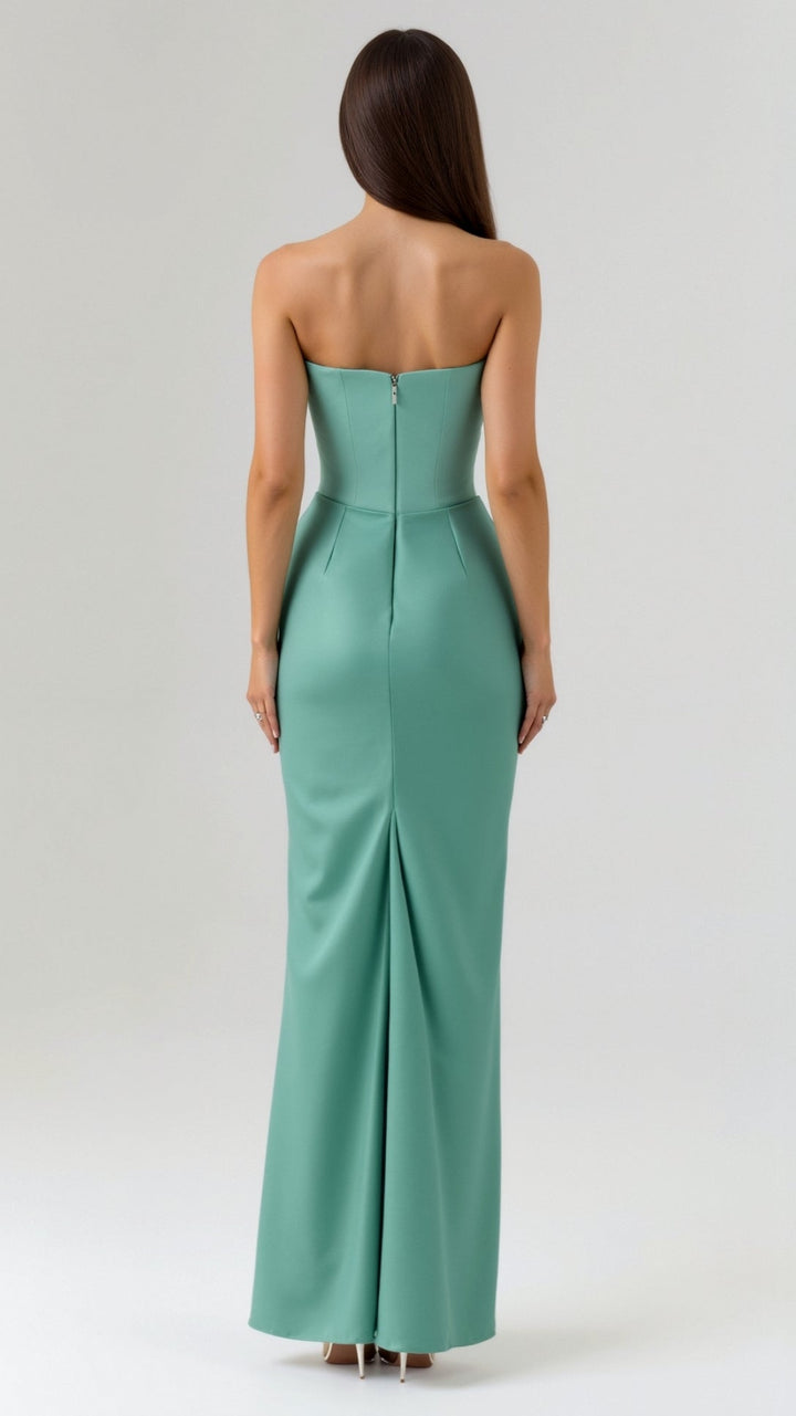Damen Maxikleid in Säulenform für Hochzeitsgäste in Mintgrün 3