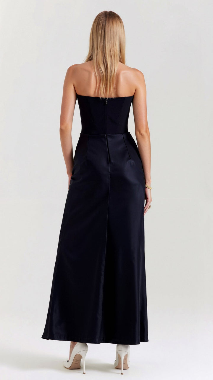Damen Maxikleid in Säulenform für Hochzeitsgäste in Weiß 2