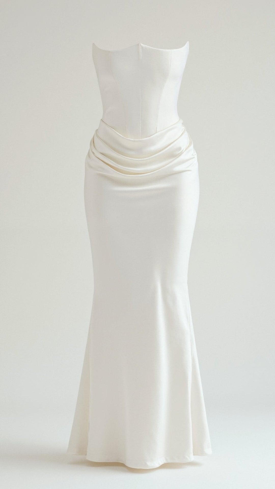 Damen Maxikleid in Säulenform für Hochzeitsgäste in Weiß 8