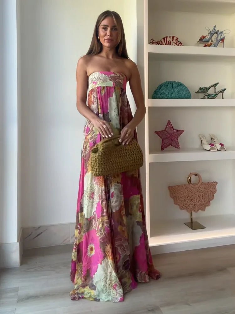 Damen Maxikleid mit Blumenmuster für Hochzeitsgäste (3)