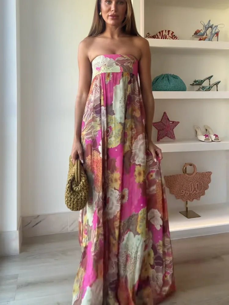 Damen Maxikleid mit Blumenmuster für Hochzeitsgäste (4)