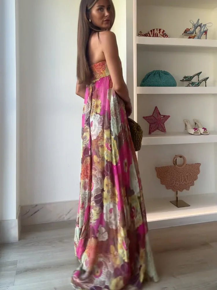 Damen Maxikleid mit Blumenmuster für Hochzeitsgäste (5)