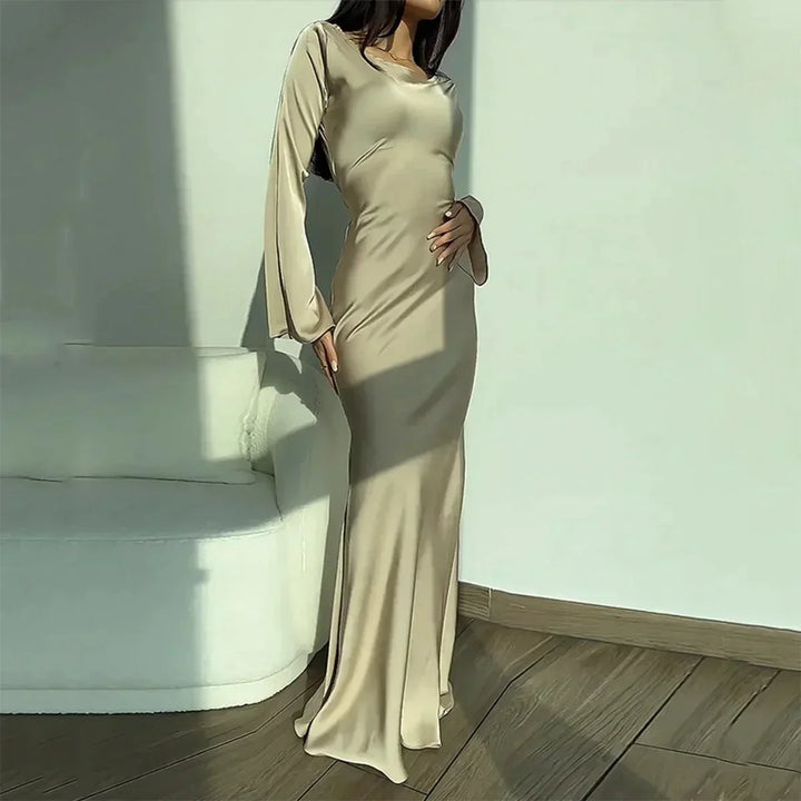 Damen Maxikleid mit Glockenärmeln für Hochzeitsgäste (4)