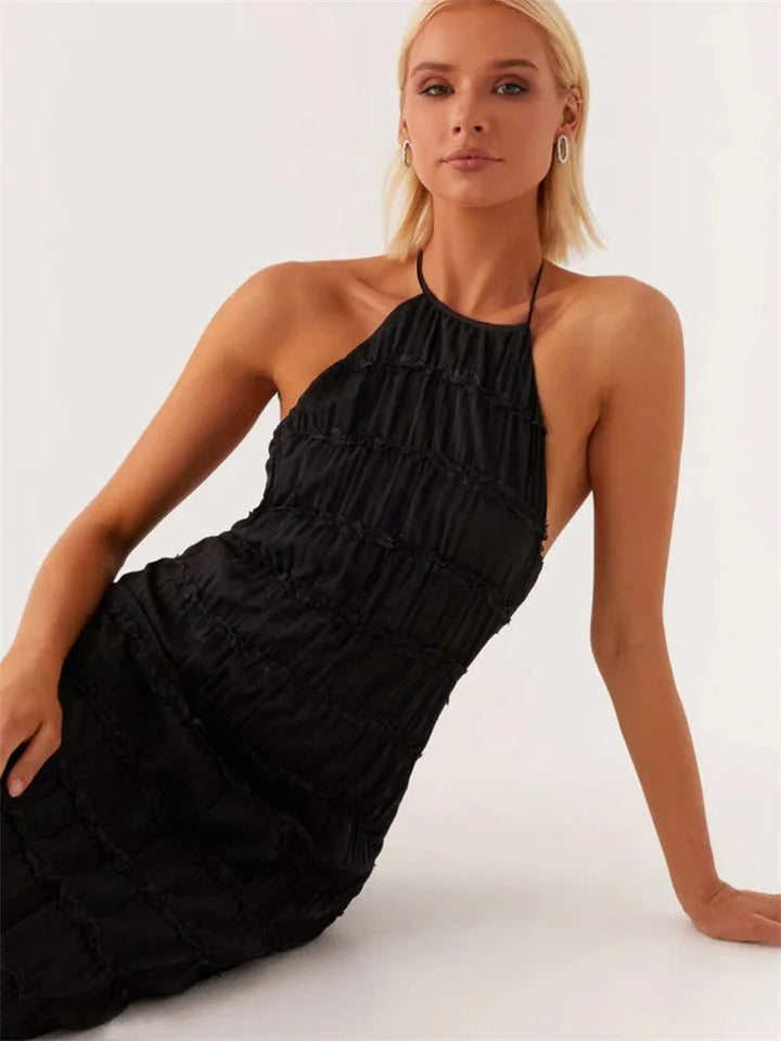 Damen Maxikleid mit Halter-Ausschnitt für Hochzeitsgäste (4)