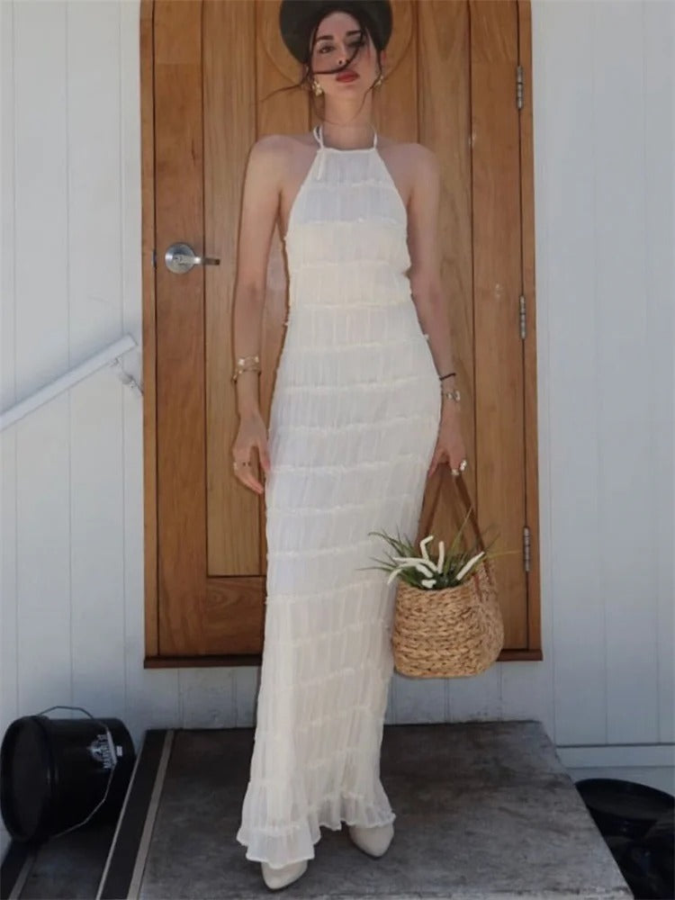 Damen Maxikleid mit Halter-Ausschnitt für Hochzeitsgäste (9)